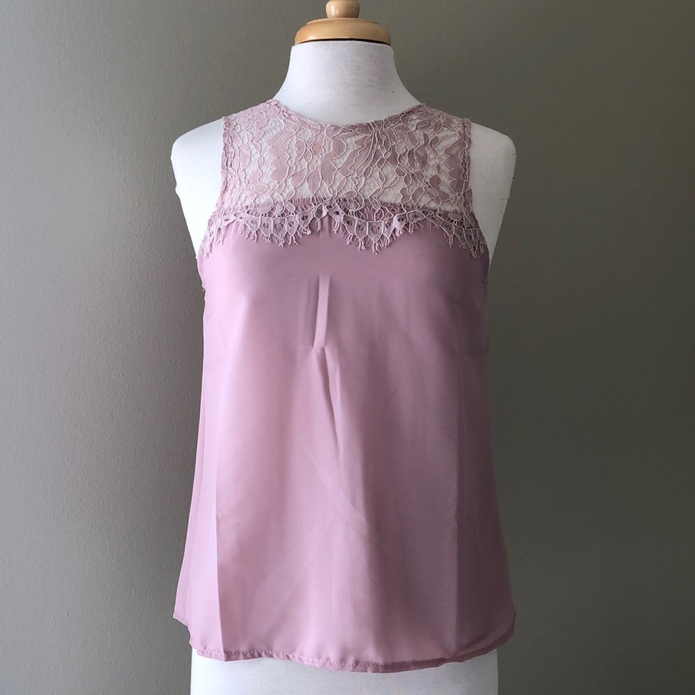 Blush lace top